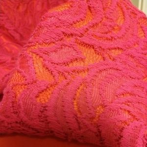 Lace Pink over Orange Dress